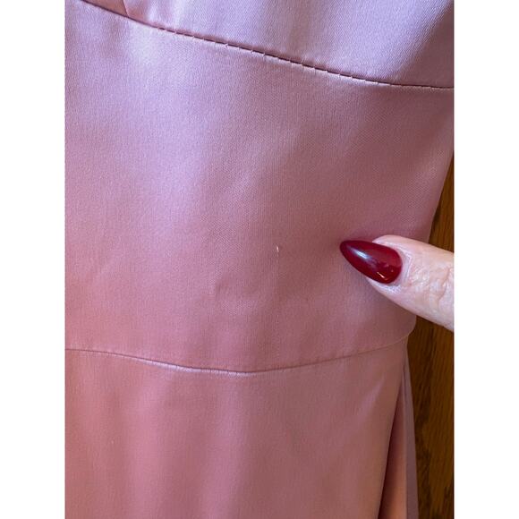 Dress the population tess tiered satin down rose canyon size small - Picture 9 of 12